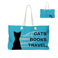 CATS. BOOKS. TRAVEL. with Sneaky Tail 🐈‍⬛  | Weekender Bag